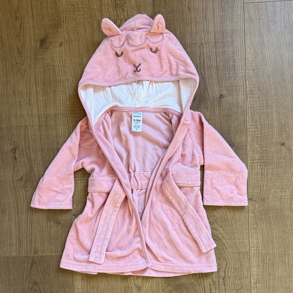 Carter's Soft Pink Kids Bath Robe with Ears